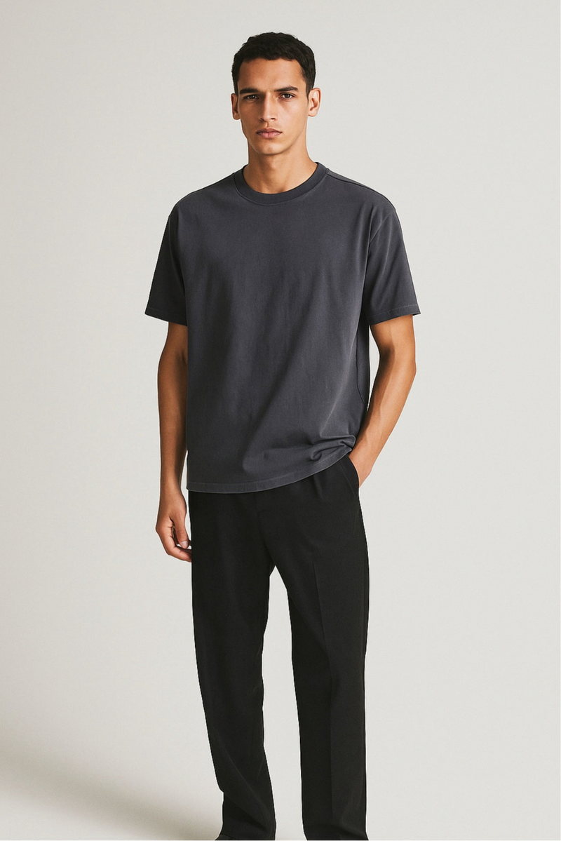 Grey Soft Cotton T-Shirt