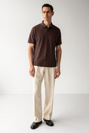 piqué Coffee Polo Shirt