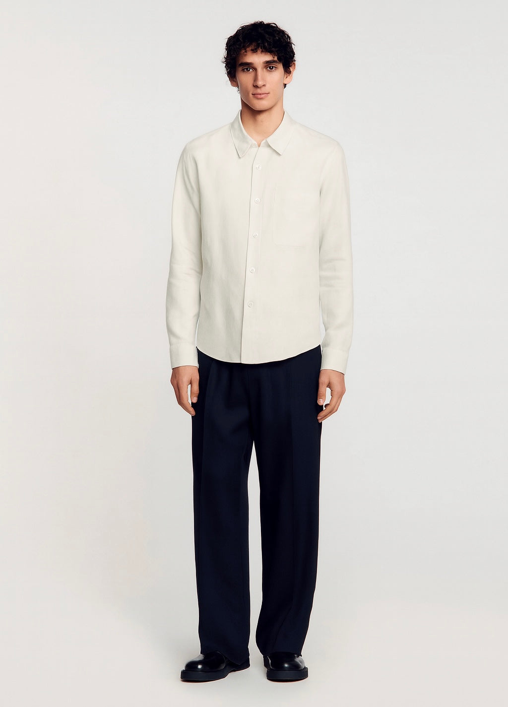 Long Sleeve Off White Overshirt