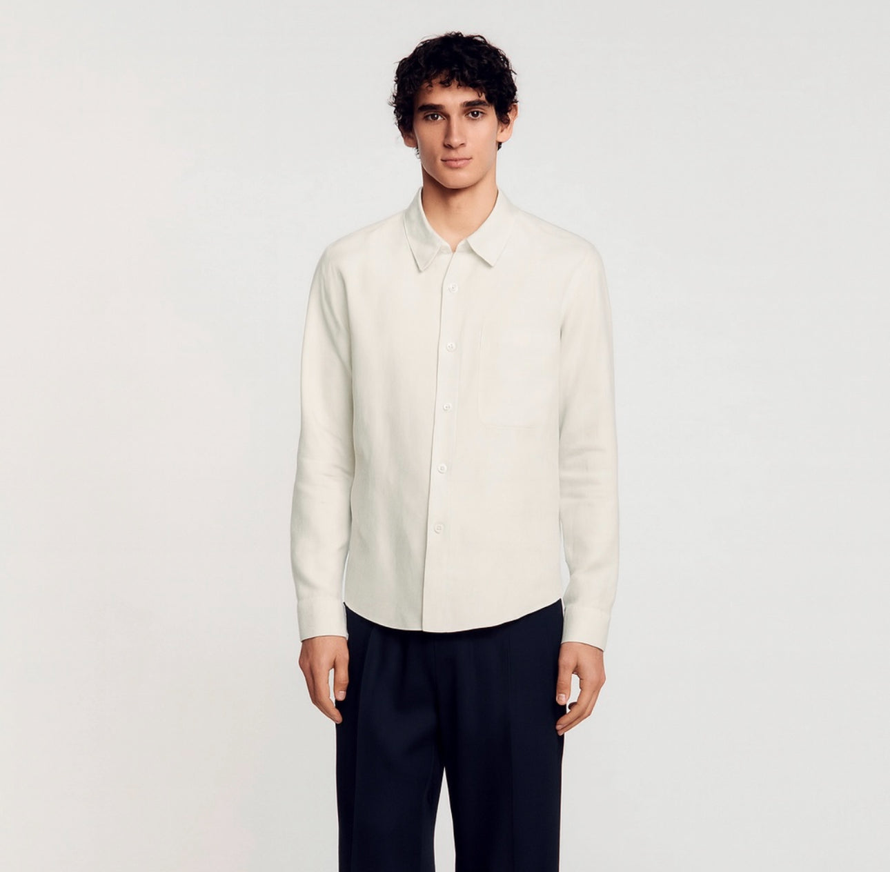 Long Sleeve Off White Overshirt