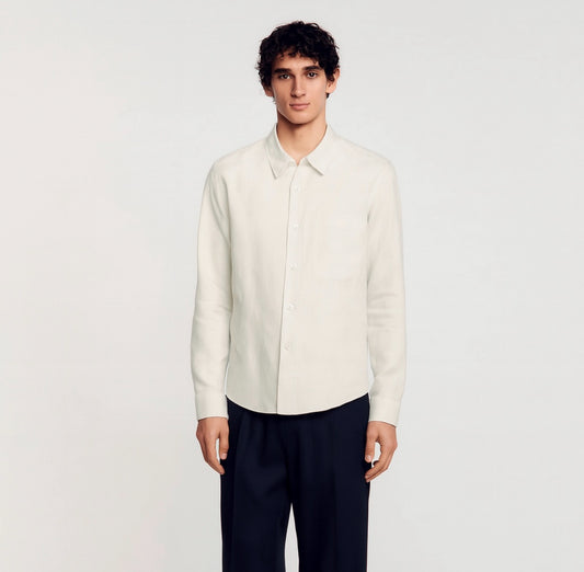 Long Sleeve Off White Overshirt