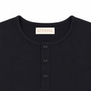 Short Sleeve Henley Black