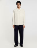 Long Sleeve Off White Overshirt