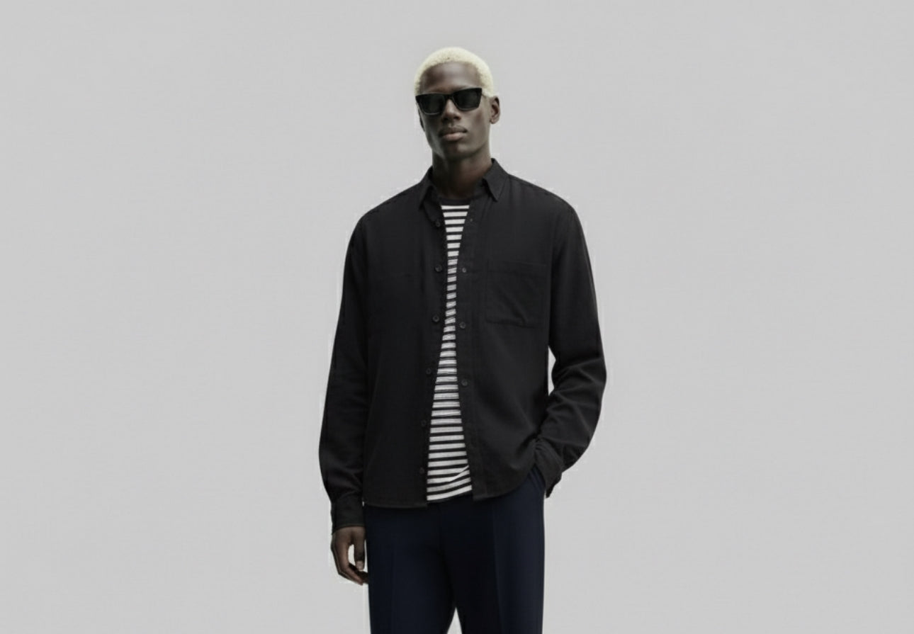 Obsidian Draped  OverShirt