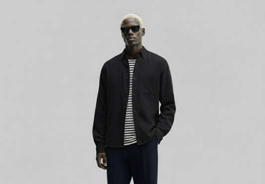 Obsidian Draped  OverShirt