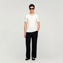 Short Sleeve Henley White