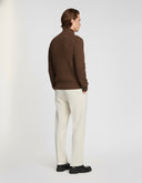 Zip-Up Cardigan Cognac