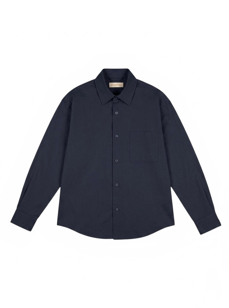 Casual Chic Overshirt Bleu
