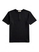 Short Sleeve Henley Black