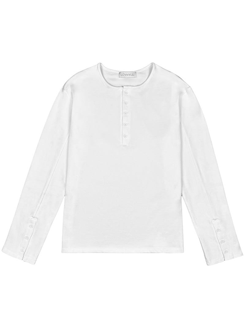Placket Longsleeve White