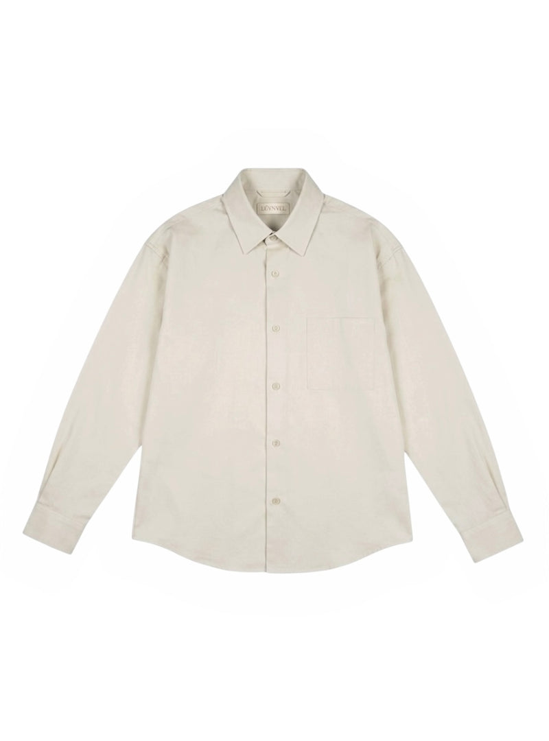 Casual Chic Overshirt Stone White
