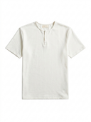 Short Sleeve Henley White