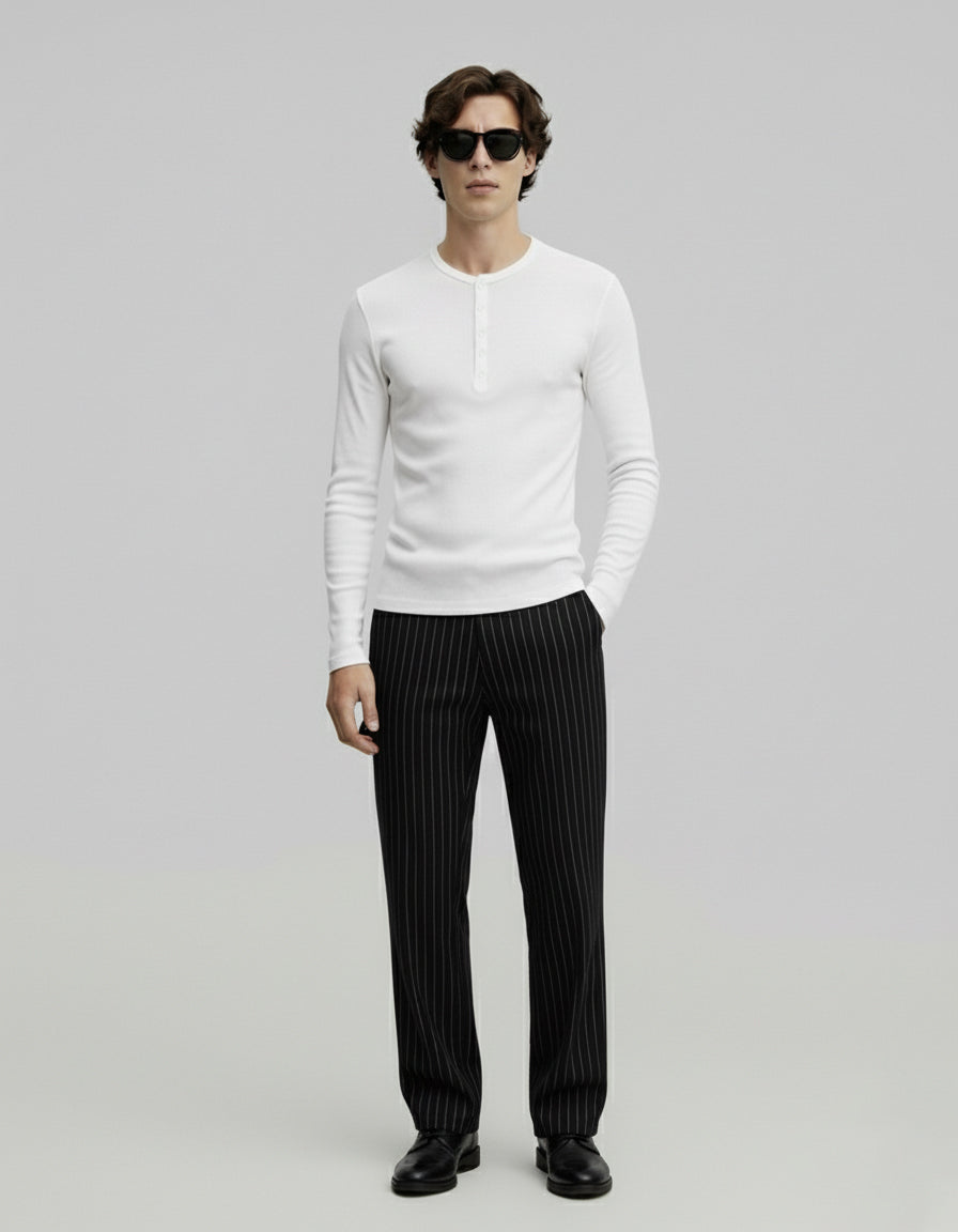 Placket Longsleeve White