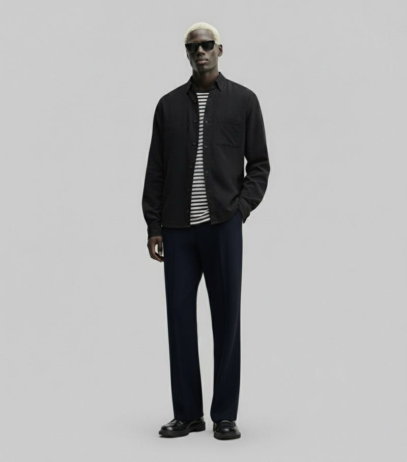 Obsidian Draped  OverShirt