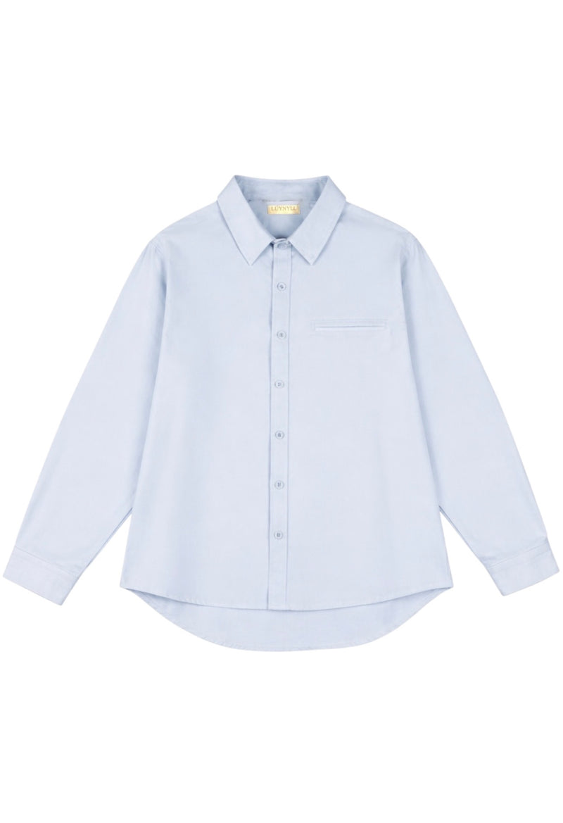 Structured Powder Bleu Overshirt
