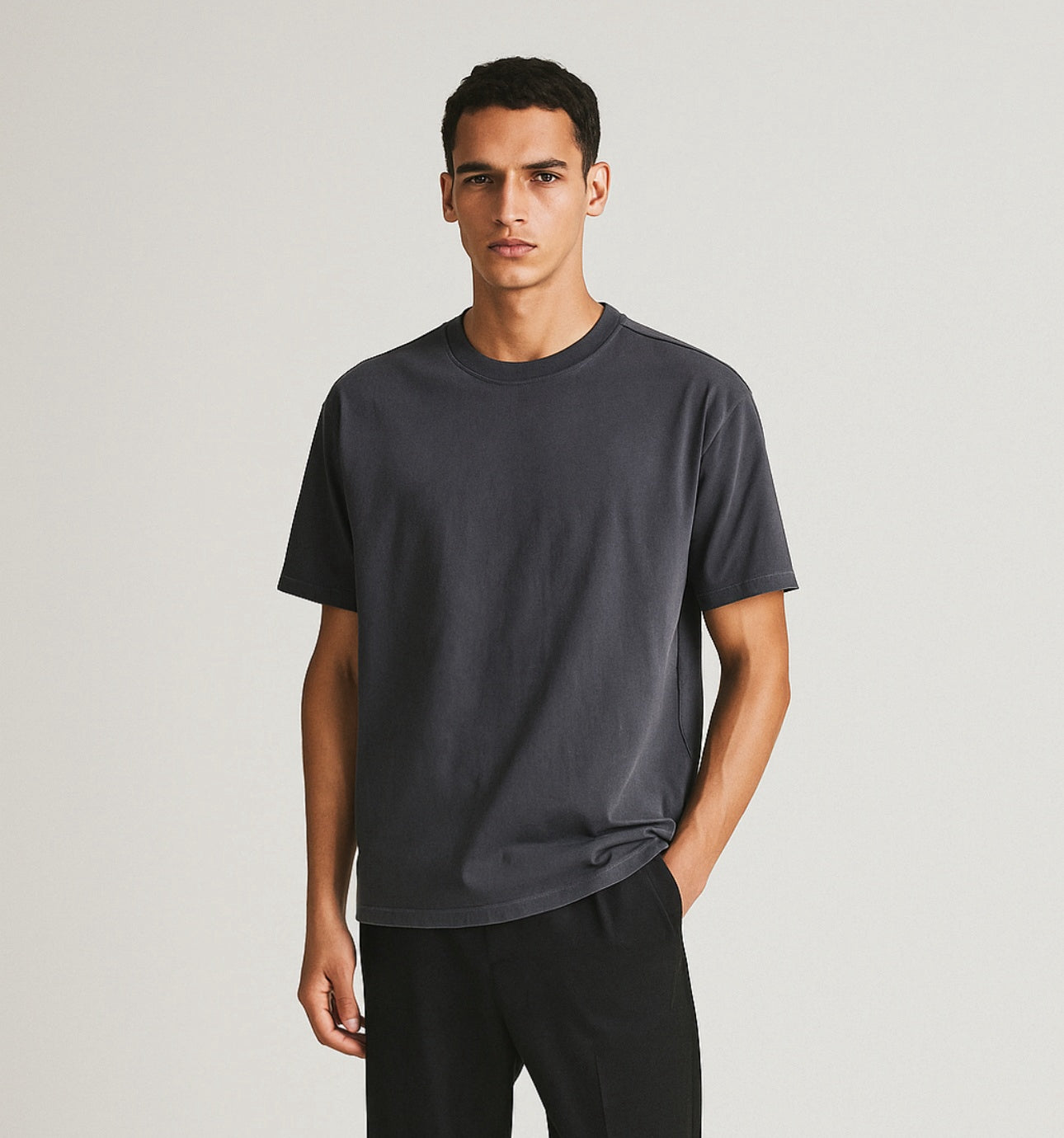 Grey Soft Cotton T-Shirt