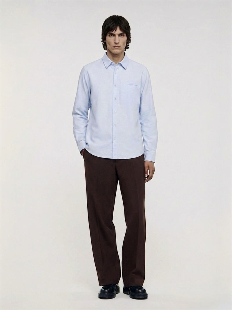 Structured Powder Bleu Overshirt