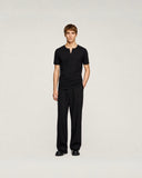 Short Sleeve Henley Black