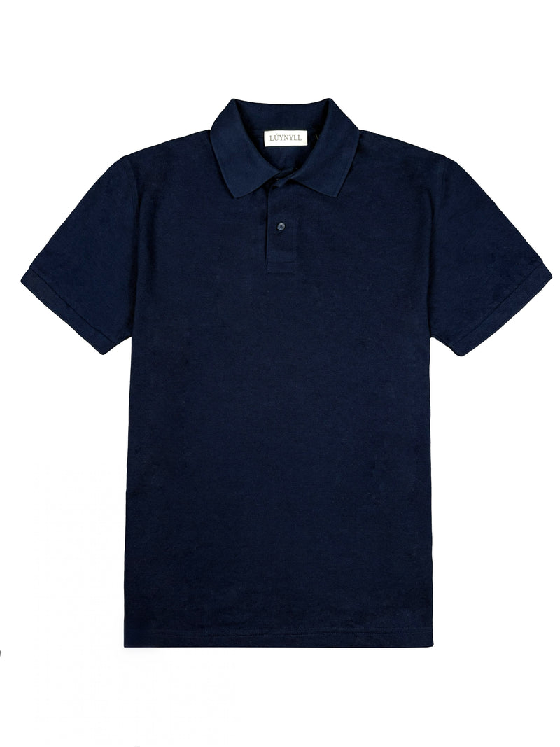 Piqué Polo Shirt Marina Bleu